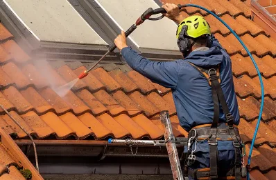 Démoussage et hydrofuge de toiture au Monastère